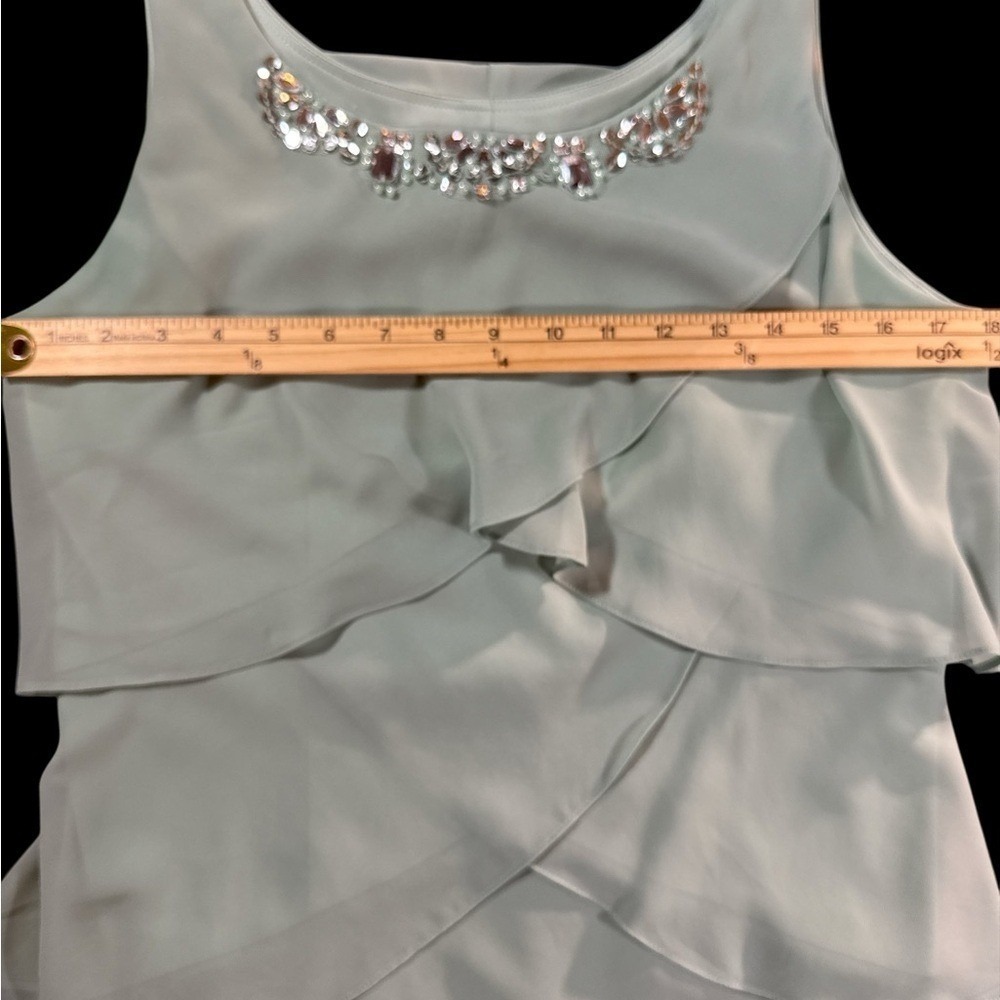 S.L. Fashions Asymmetrical Layered‎ Dress - Soft Blue - Picture 8 of 10